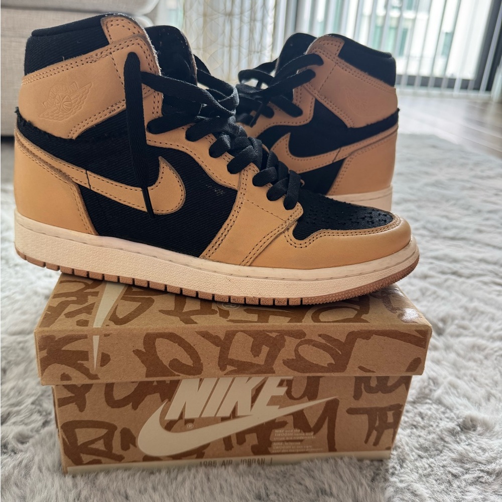 Nike High-Top Sneakers in Black and Tan